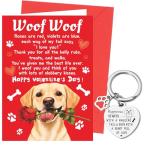 Cute Dog Valentine's Card & Keyring Gift Set