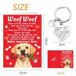 Cute Dog Valentine's Card & Keyring Gift Set