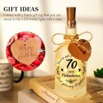 70th Birthday LED Bottle Light for Him & Her