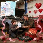 Cute Bear Valentine's Card Keyring for Son