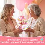 Pink 80th Birthday Pop-Up Card for Women