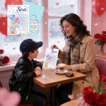 Cute Bear Valentine's Card Keyring for Son