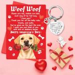 Cute Dog Valentine's Card & Keyring Gift Set