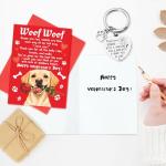 Cute Dog Valentine's Card & Keyring Gift Set