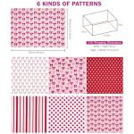 Valentine's Day Heart Wrapping Paper Sheets - 6 Pack