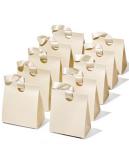 Cream White Gift Bags with Ribbon Handles - Set of 5