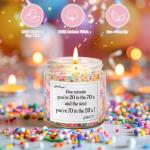 70th Birthday Lavender Soy Wax Candle Gift