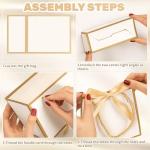 12 Pack Small White and Gold Gift Bags