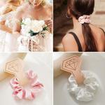 9 Silk Satin Hair Scrunchies - Bridal Party Gifts