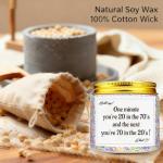 70th Birthday Lavender Soy Wax Candle Gift
