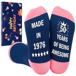 Cozy 50th Birthday Grip Socks for Women