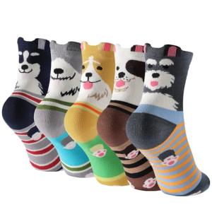 Funny Cat Socks for Women - 5 Pairs