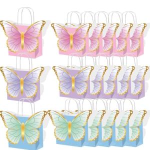 Butterfly Gift Bags - 12 Pack for All Occasions