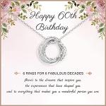 60th Birthday Necklace Gift for Women