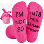 Funny Fluffy Socks for 80th Birthday Gifts