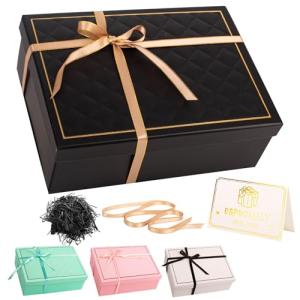 Elegant Black Gift Box with Lid for Any Occasion