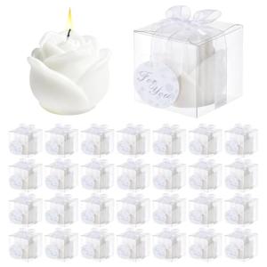 30 Mini Rose Shaped Tealight Candles Set