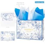 Large Wedding Gift Bag with Greeting Card and Tissue