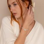 Silver Birth Flower Bracelet for February Birthdays