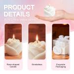 30 Mini Rose Shaped Tealight Candles Set