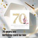 Seventy & Fabulous Birthday Card for Women