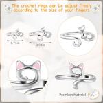 Adjustable Crochet Rings - Perfect Gift for Crafters