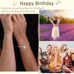 Silver Birth Flower Bracelet for February Birthdays