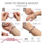 Pink Zebra Jasper Healing Crystal Bracelets - 2 Pack