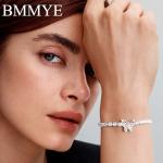 Silver Heart Bracelet with Cubic Zirconia for Women