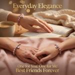 Pink Zebra Jasper Healing Crystal Bracelets - 2 Pack