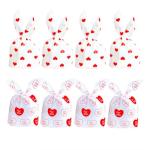 100 Valentine's Day Treat Bags with Heart Designs