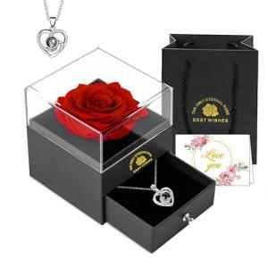 Eternal Rose with Love Necklace Gift Set