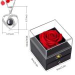 Eternal Rose with Love Necklace Gift Set