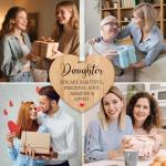 Daughter Birthday Card with Wooden Heart Plaque