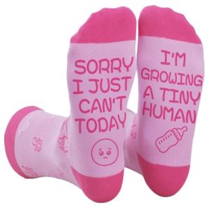 Funny "I'm Growing A Tiny Human" Socks for Moms