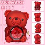 Romantic Teddy Bear with Preserved Rose Heart
