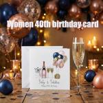 40th Birthday Card - Forty & Fabulous Design