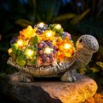 Solar Turtle Garden Ornament with LED Lights