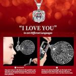 Real Black Rose Gift Set with Necklace for Her