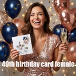 40th Birthday Card - Forty & Fabulous Design