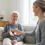 Crochet Tulip Mum Gift with Heartfelt Message