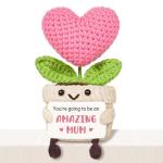 Mum to Be Gifts with Crochet Heart Flower