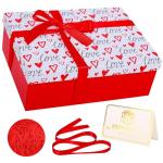 Red Heart Valentine’s Gift Box with Ribbon 25x18x9cm