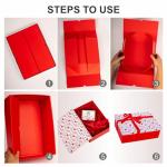 Red Heart Valentine’s Gift Box with Ribbon 25x18x9cm