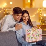 Floral Gift Bag Set with Ribbon and Cards