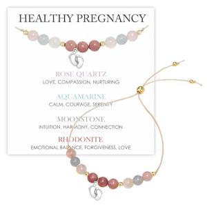 Rainbow Moonstone Bracelet for New Moms and Mums-to-Be