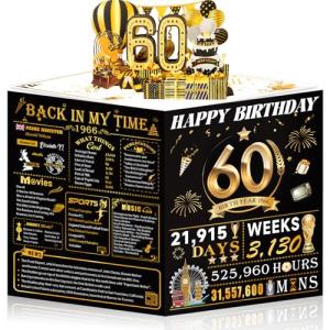 60th Birthday Pop Up Cards for Everyone