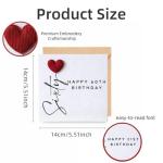 60th Birthday Card with 3D Heart Balloon Design