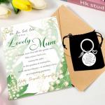 Sympathy Card and Keyring for Loss of Mum