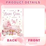 Welcome Baby Girl Card with Keyring Gift